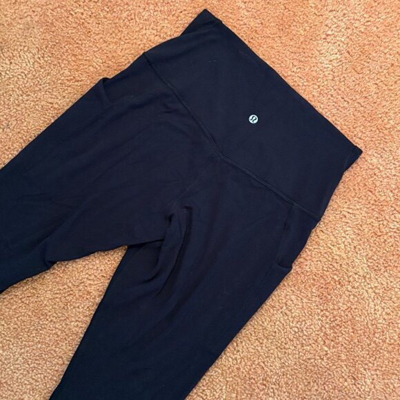 EXCELLENT Lululemon Align High-Rise Pant Pockets 25" Nulu Black Yoga Leggings 8 - Picture 8 of 9